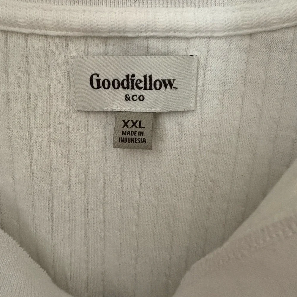 Goodfellow & Co Ribbed White Polo Shirt size XXL - Picture 2 of 4